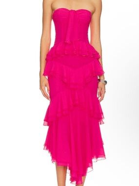 NBD Sarita Gown in lipstick Pink